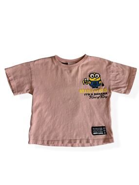 Zara Kids Minions Banana Short Sleeve T-Shirt 3